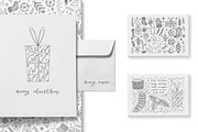 Christmas Doodle Line Art Winter Set, an Illustration by Chloe's Illustrations (Thumbnail 2 of 8)