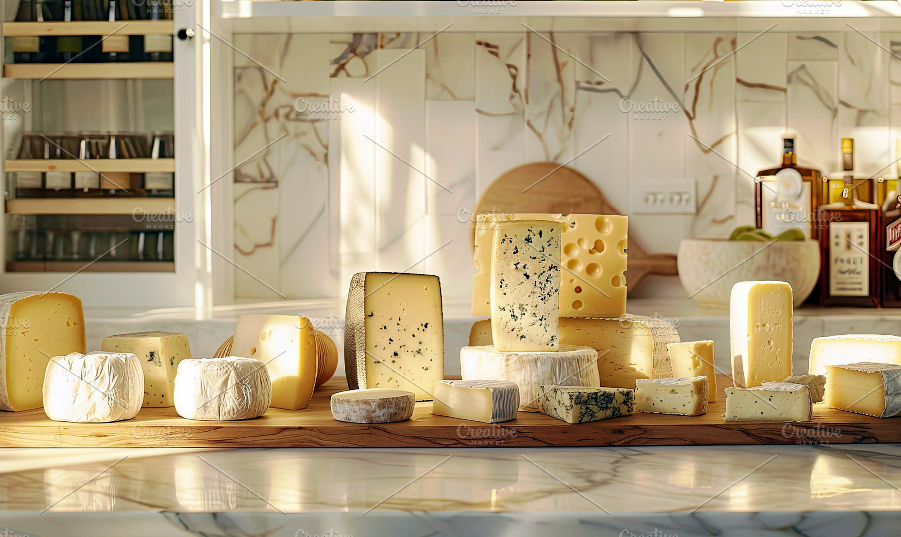 Take a photo of an array of gourmet, a Photo by LOGOCREATIVE
