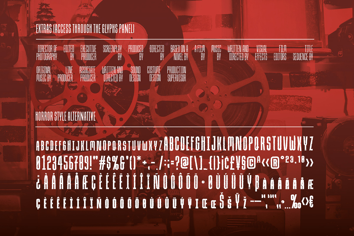Due Credit: The Film Poster Font preview 3