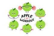 Fruits Workout Characters Bundle, a Food Illustration by Slavko Kahovsky (Thumbnail 5 of 10)