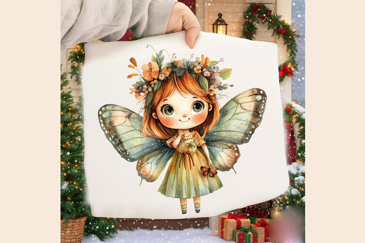 Fairyland Watercolor Clipart, Cute F, a Person Illustration by RobertsArt (Photo 6 of 7)