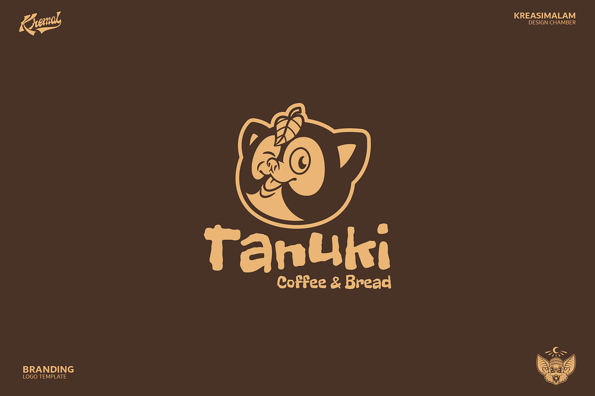 Tanuki Logo Template, a Branding & Logo Template by Kreasi Malam (Photo 3 of 10)