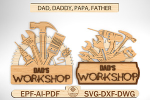 Personalized Dad’s Workshop Sign SVG