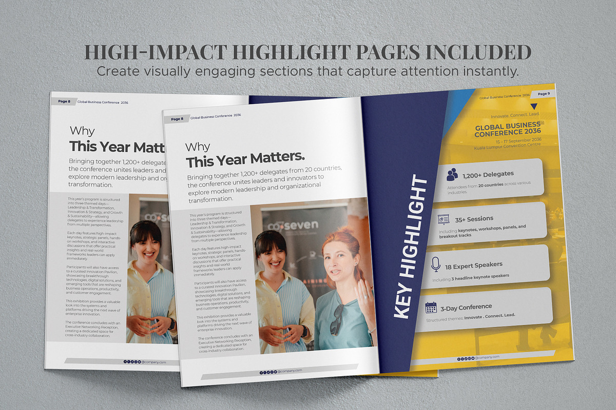 Business Conference Program Book, a Brochure Template by Oshin Design (Photo 4 of 6)