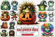 Halloween Funny Frog Clipart, an Illustration by RobertsArt (Thumbnail 1 of 7)