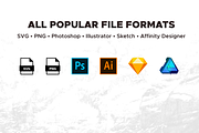 9 hand drawn vector mountains logos, an Object Illustration by Kick Wheel Goods (Thumbnail 8 of 8)