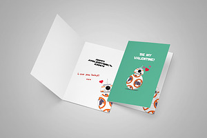 Cute Droid Card For Wishes