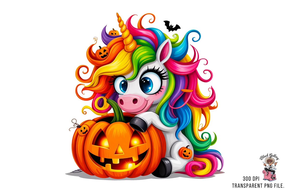 Unicorn Pumpkins Sublimation PNG, a Graphic by Clipart Bloom (Photo 9 of 11)