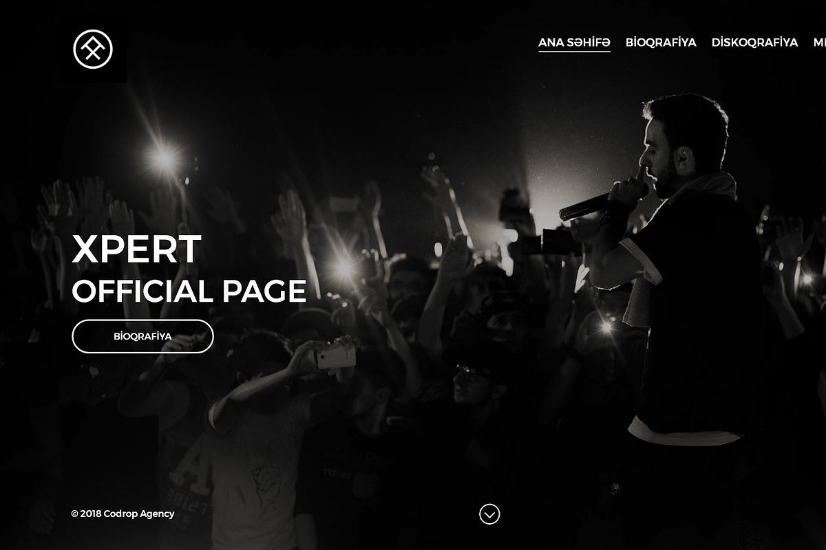 Barhome - One Page Singer Portfolio, a Bootstrap Template by Codrop Agency (Photo 1 of 5)