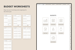 Boho Digital Budget Planner