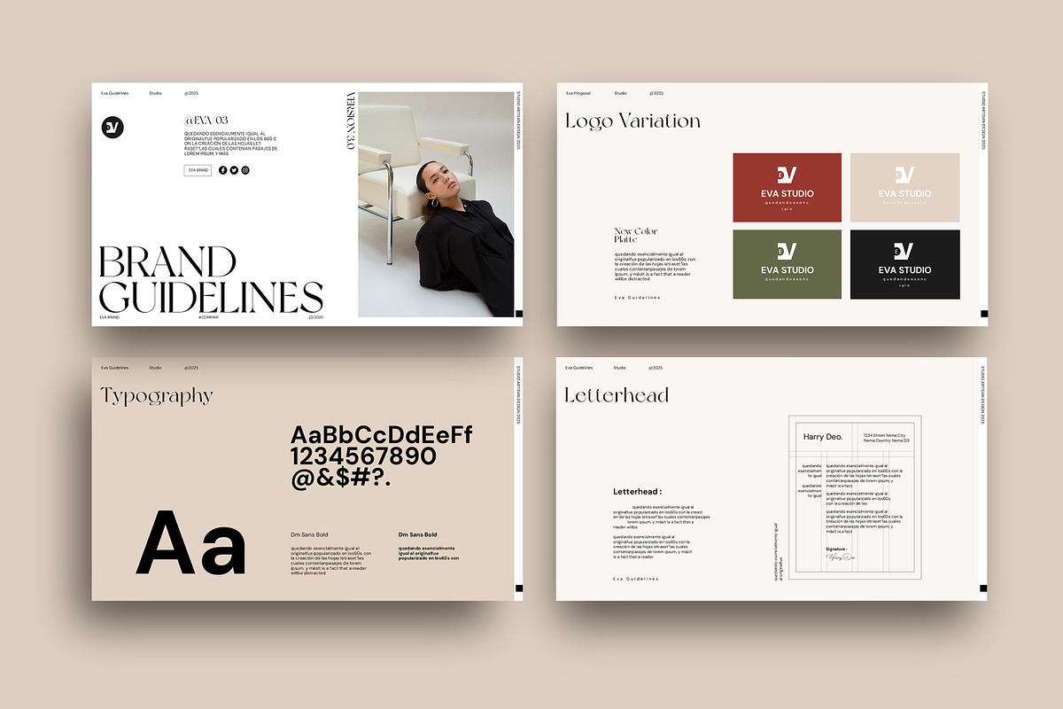 Eva Brand Guideline Template, a Presentation Template by Studio Artisan (Photo 10 of 10)