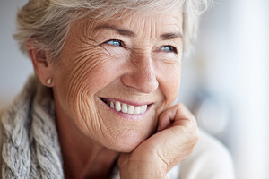 Happy senior woman with short gray, a Person Photo by MistyDay