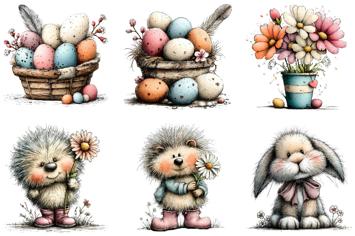Watercolor Spring Easter Clipart, an Illustration by Sublimation Artist (Photo 6 of 7)