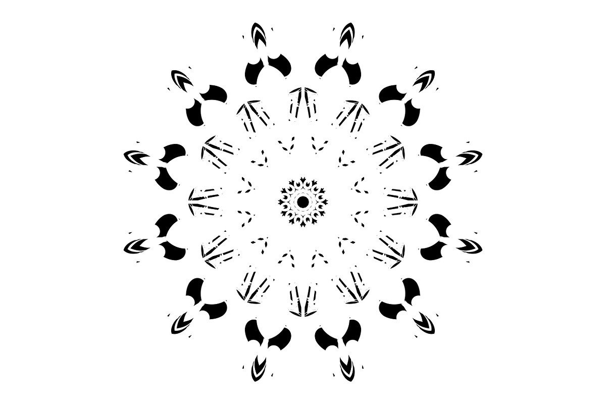 Black and White Mandala Patterns Set, a Decorative Illustration by NJ Himel (Photo 92 of 101)