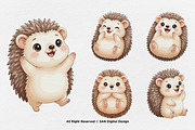 15 Bundle Watercolor Hedgehog Animal, an Animal Illustration by Morspective (Thumbnail 7 of 8)