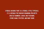 Stencil Bickors Font, a Sans Serif Font by QR Design Studio (Thumbnail 5 of 7)
