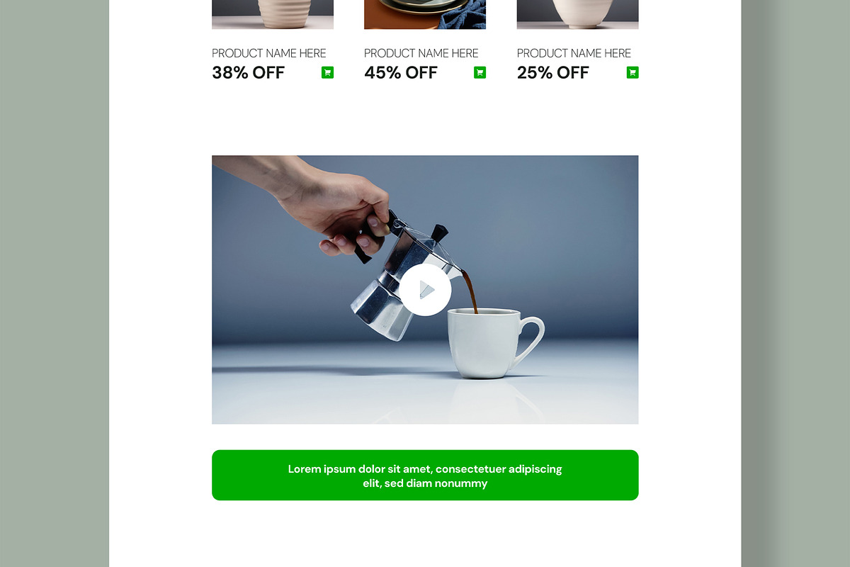 Modern Promotional Email Newsletter, an UI Kit Template by MightyDesign (Photo 4 of 9)
