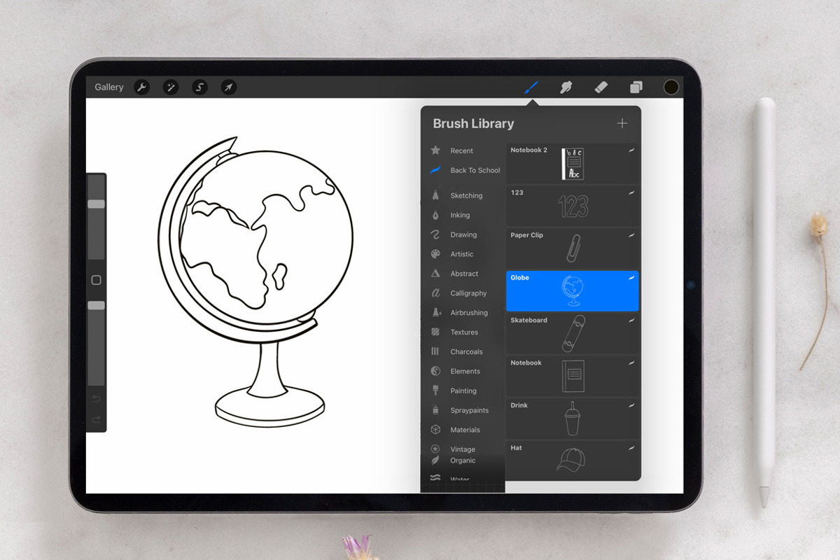 Back To School Procreate Stamps, a Brush Add-On by Mari_Caliart (Photo 4 of 7)