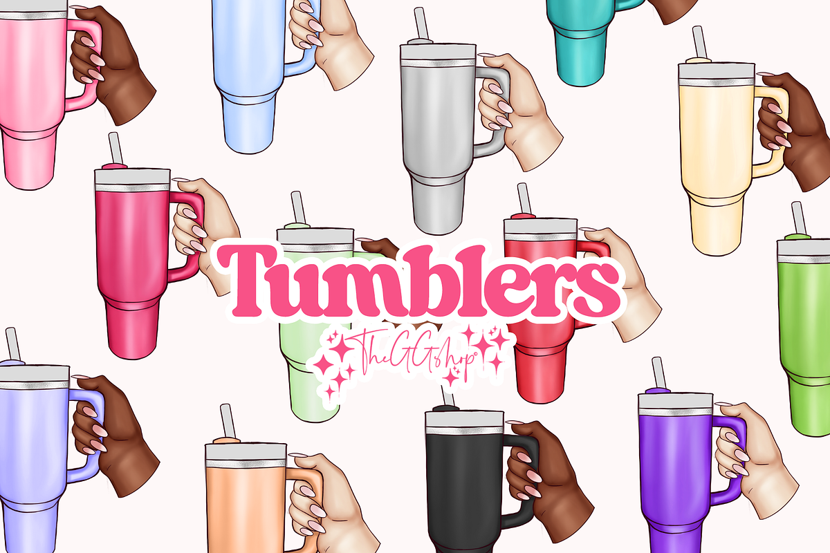 Tumbler Clipart set, an Object Illustration by The GG Shop (Photo 1 of 6)