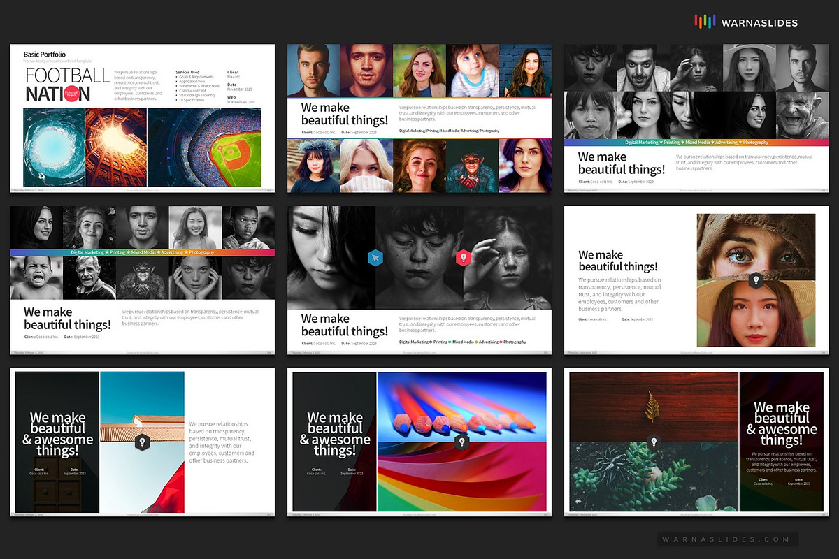 Portfolio PowerPoint Templates, a Presentation Template by Warna Works (Photo 15 of 27)