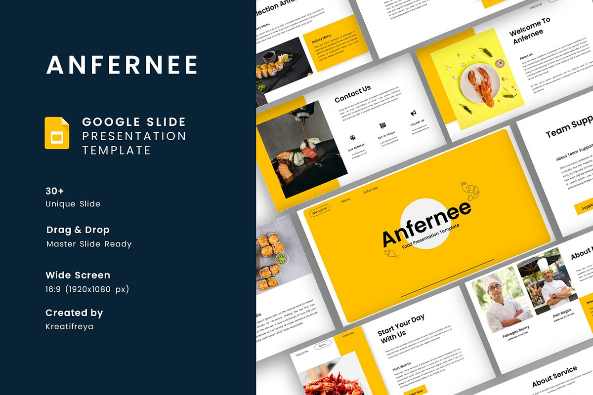 Anfernee - Food Google Slide
