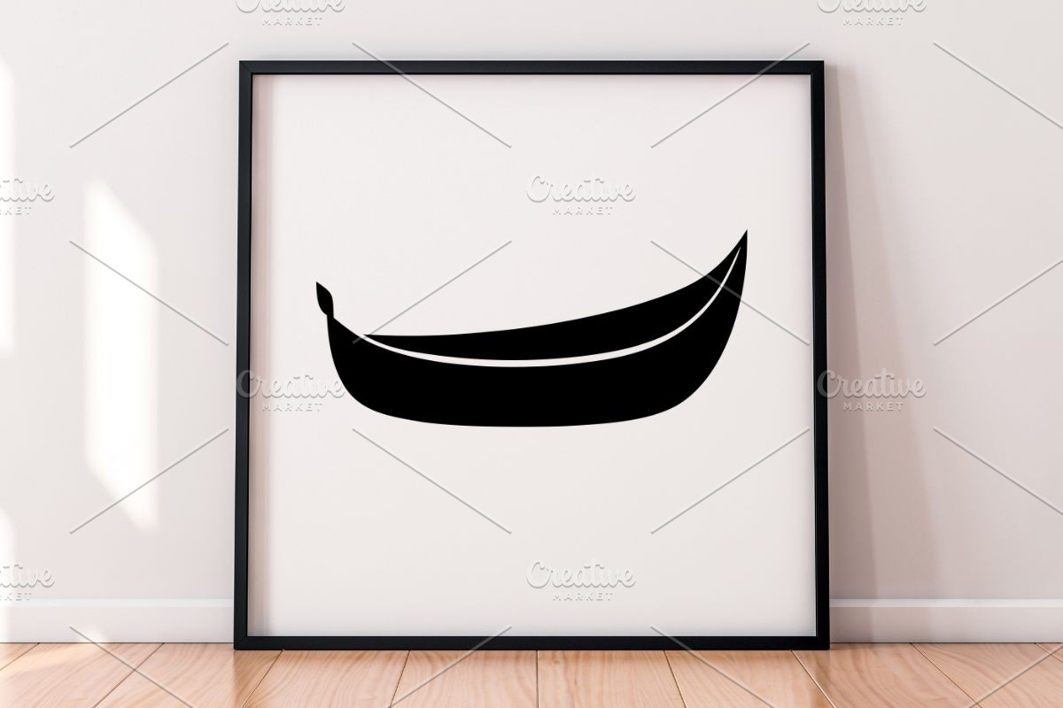 Canoe Silhouette SVG #2, a Transportation Illustration by newminddesign (Photo 4 of 5)