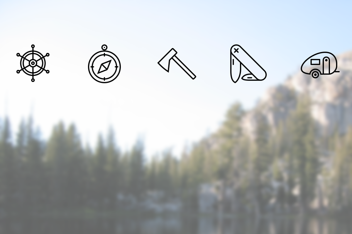 Camping icons, an Icon by brandcut (Photo 3 of 4)