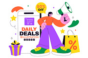 10 Daily Deals of The Day, a Person Illustration by denayunebgt (Thumbnail 1 of 4)