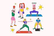 Hyrox Activity Asset Illustration, a Sport Illustration by graphicook (Thumbnail 1 of 3)