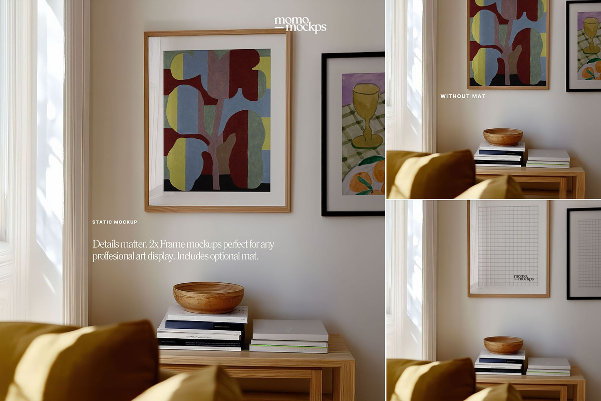 Frame Mockup Interior Gallery Wall, a Household Mockup by momomockps (Photo 2 of 5)