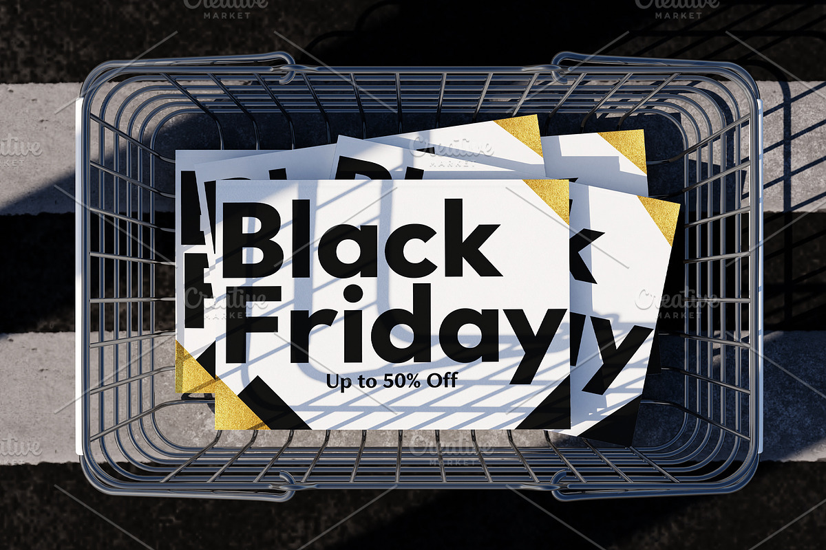 Black Friday card design, a Seasonal Illustration by Elen_Art (Photo 2 of 3)