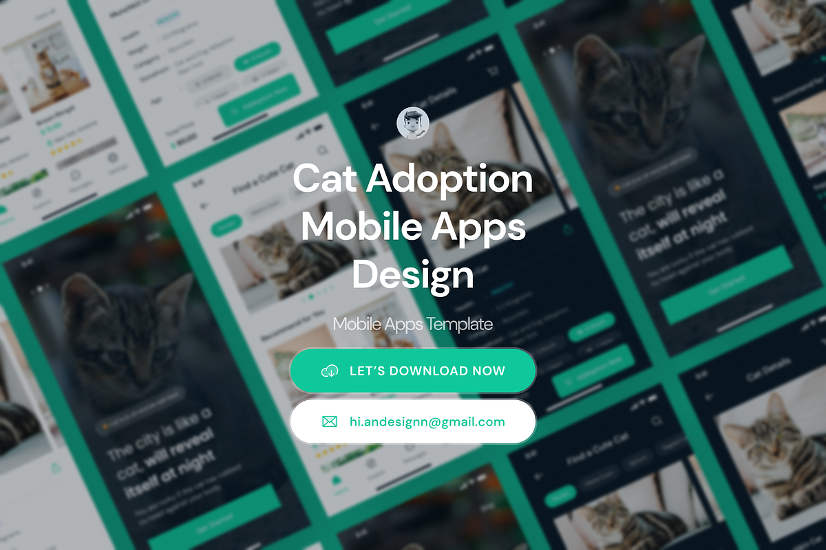 Cat Adoption UI Kit Template, an UI Kit Template by andrisetiawannn (Photo 3 of 3)