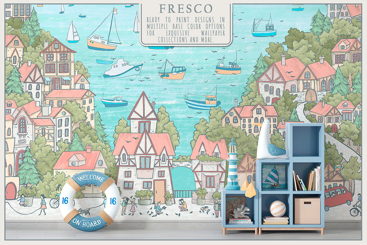 Fresco collection Sailing Town, a Wallpaper Graphic by Natalia0307 (Photo 4 of 14)