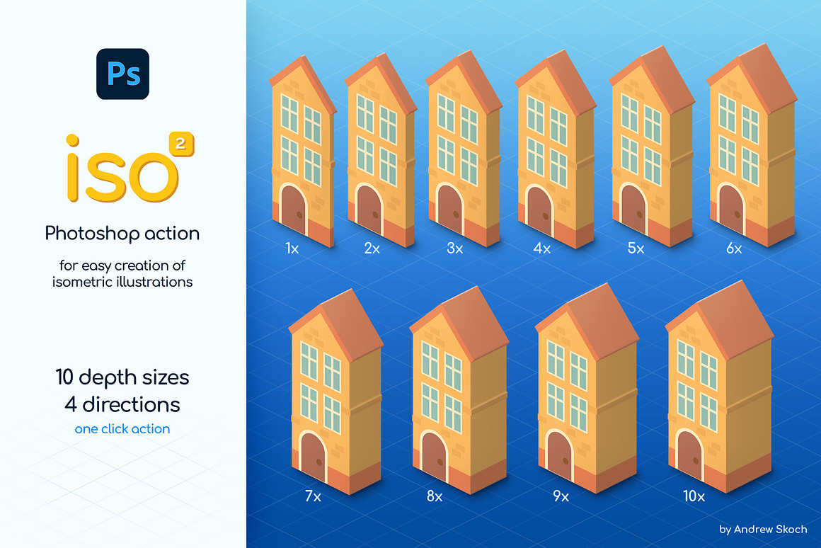 Isometric illustration PS action, an Action Add-On by Andrew Skoch Design (Photo 4 of 6)