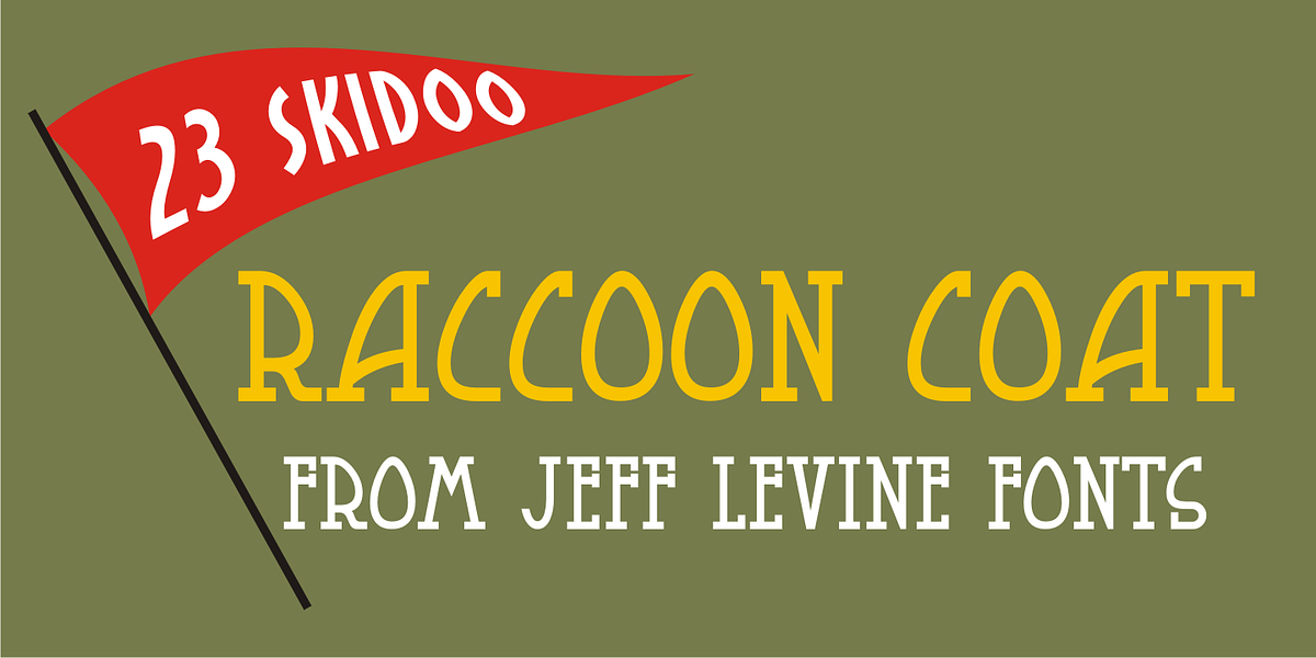 Raccoon Coat JNL, a Slab Serif Font by Jeff Levine Fonts