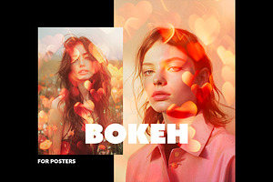 Bokeh Hearts Overlay Poster Effect, a Layer Style Add-On by Design Squad