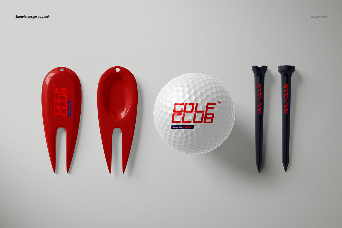 Golf Ball & Accessories Mockup Set, a Merchandise Mockup by creatsy5 (Photo 8 of 17)