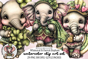 Whimsical St Patrick Elephant Clipar, an Illustration by SVGArt (Thumbnail 1 of 9)