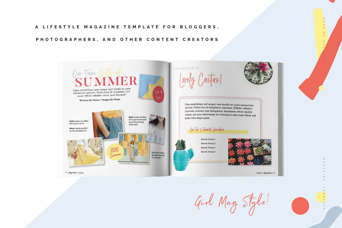 Lifestyle Squared Magazine Template, a Magazine Template by Creative Day (Photo 2 of 7)