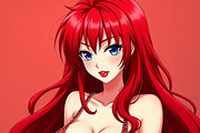 Red Goddess: 7 Anime-Style Portraits, an Illustration by ETARA by Mea Hau (Thumbnail 6 of 8)
