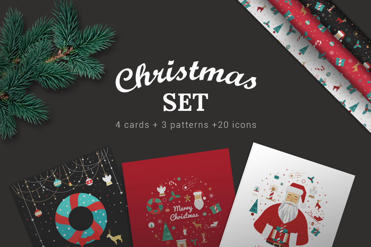 Christmas flat set, an Illustration by Fay_Francevna (Photo 1 of 4)