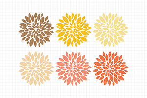 Beautiful Dahlia Clipart (DC67C)