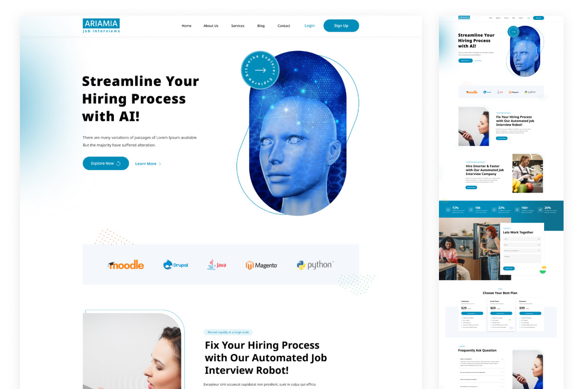 12+ Home Pages IN 1 File, an UI Kit Template by ArtGalaxy (Photo 4 of 4)
