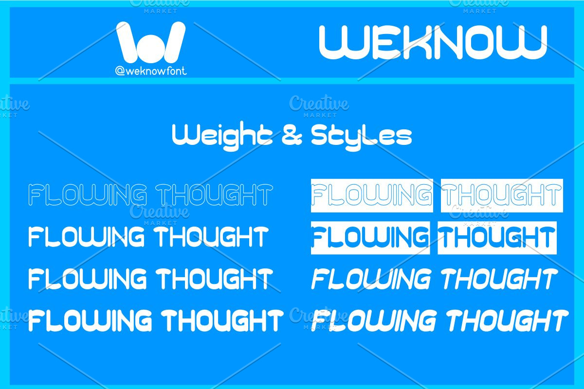 Flowing Thought font, a Sans Serif Font by weknow (Photo 7 of 8)