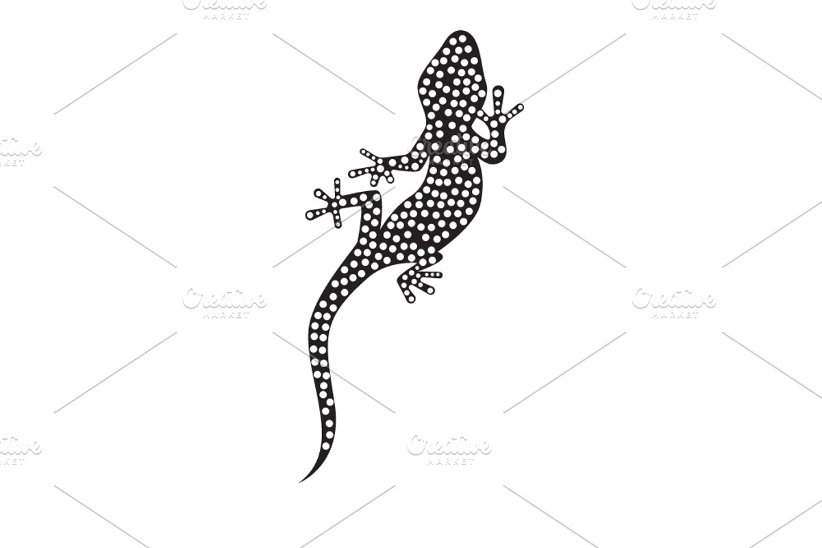 Lizard Chameleon Gecko Silhouette, a Branding & Logo Template by ...
