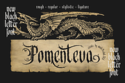 Pomenteva - Blackletter Typeface, a Blackletter Font by madeDeduk (Thumbnail 1 of 10)