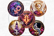 Women's Day Round Cliparts V3, a Seasonal Illustration by ThatsDesignArt (Thumbnail 8 of 11)