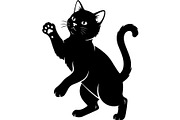 Cute Cat Silhouette Mega Vector Bund, an Animal Illustration by Designer_Momina (Thumbnail 28 of 34)