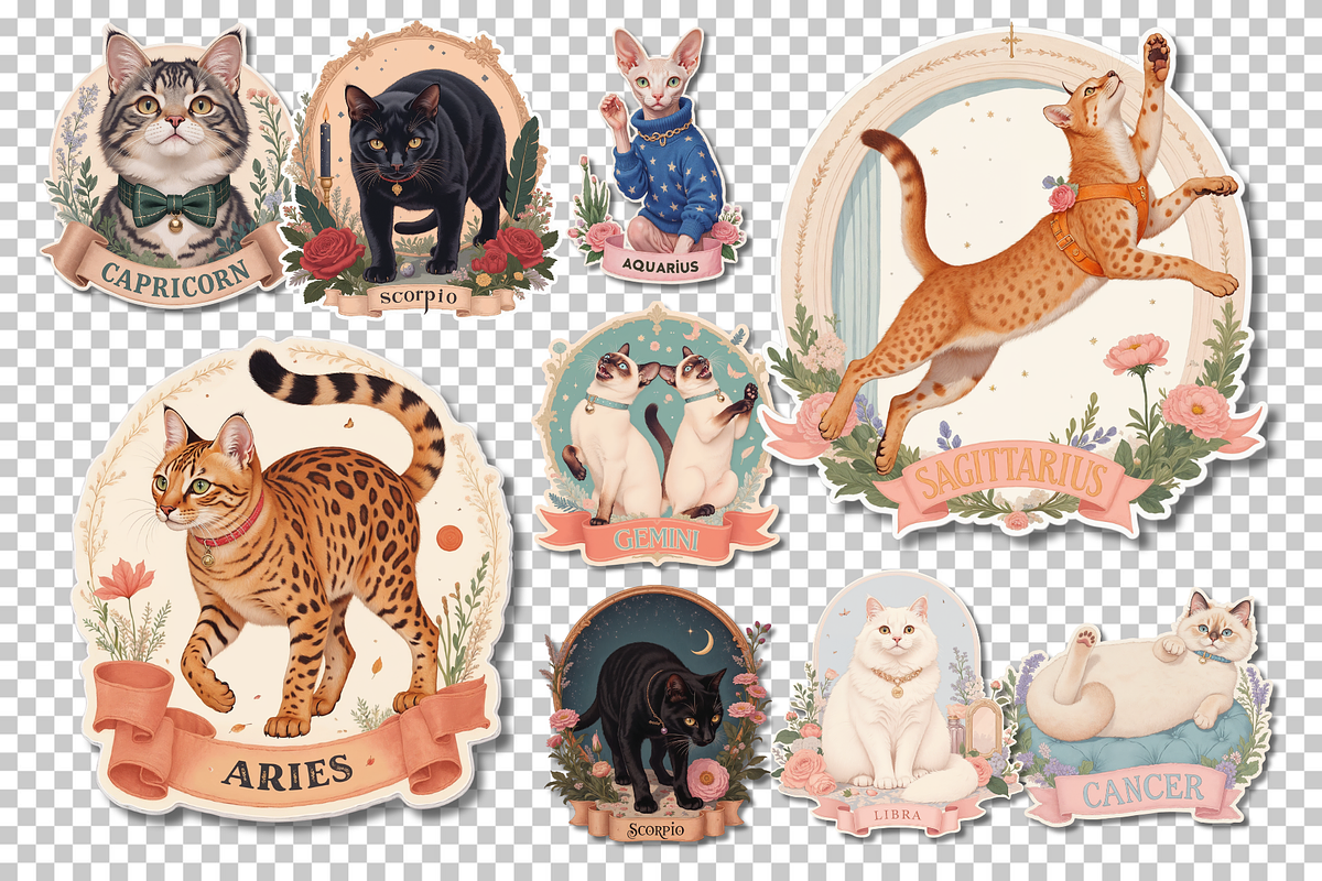 Fur & Fate Zodiac Pet Clipart 100+, an Object Graphic by Jakayla Digital Co (Photo 9 of 21)