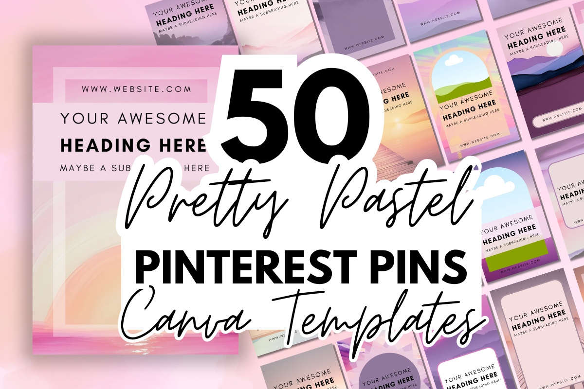 Pastel Pinterest Pin Canva Templates, a Social Media Template by MEDIA MINIMALIST (Photo 1 of 5)